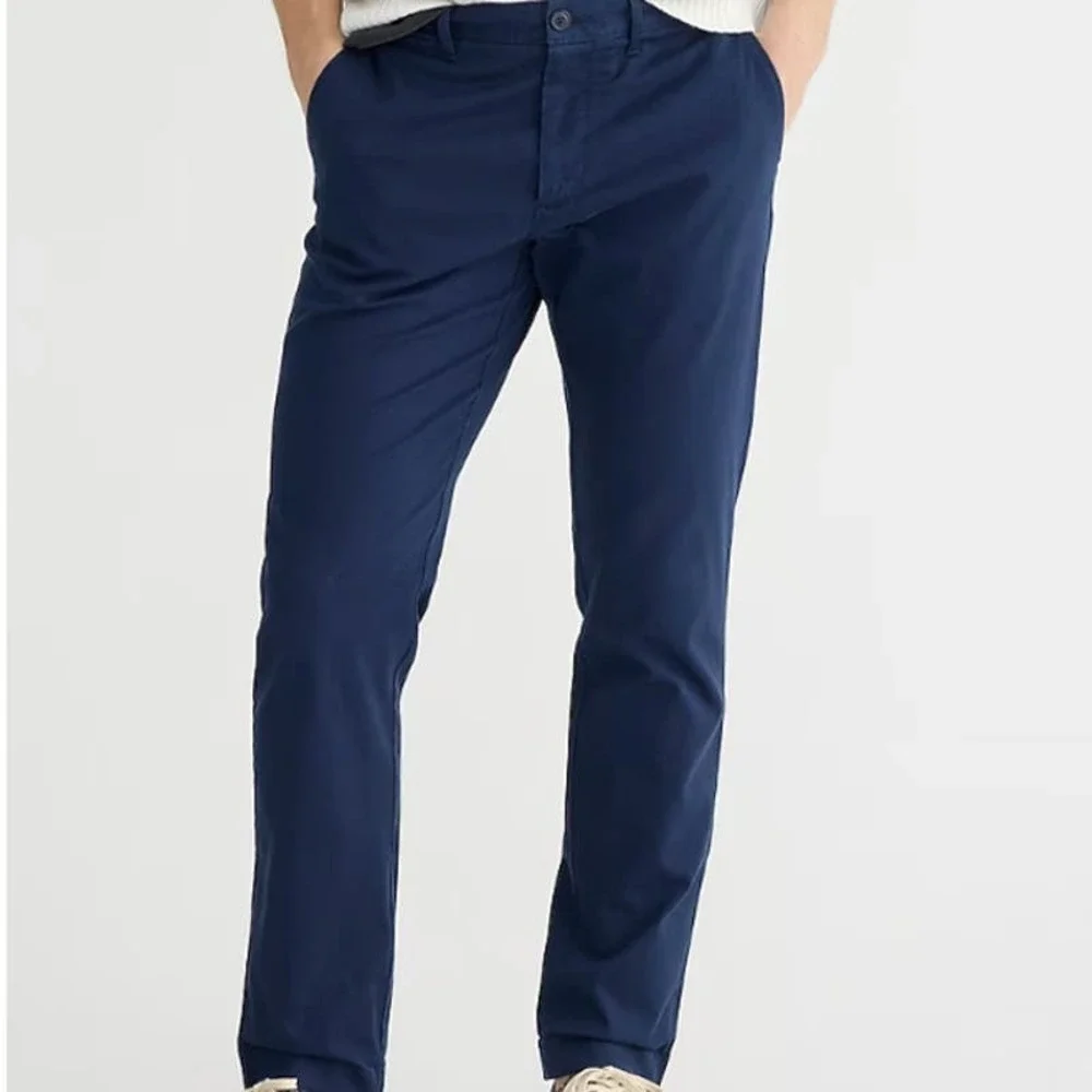 J.CREW 770 Straight Fit Chino Pants Blue Stretch Cotton Blend Stretch 34x32 NEW